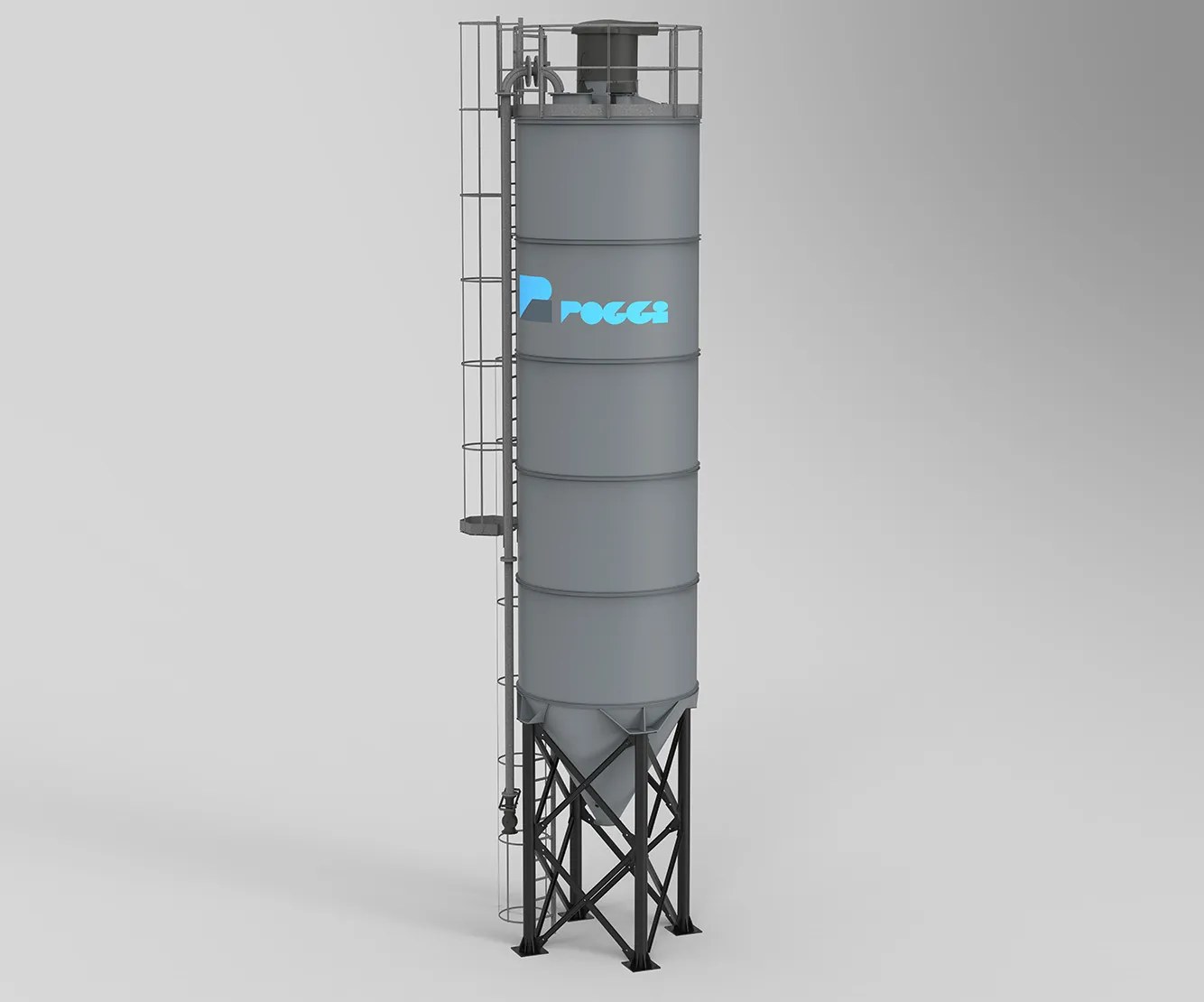 Vertikální monolitické silo Poggi